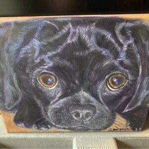 Black Dog Canvas Art